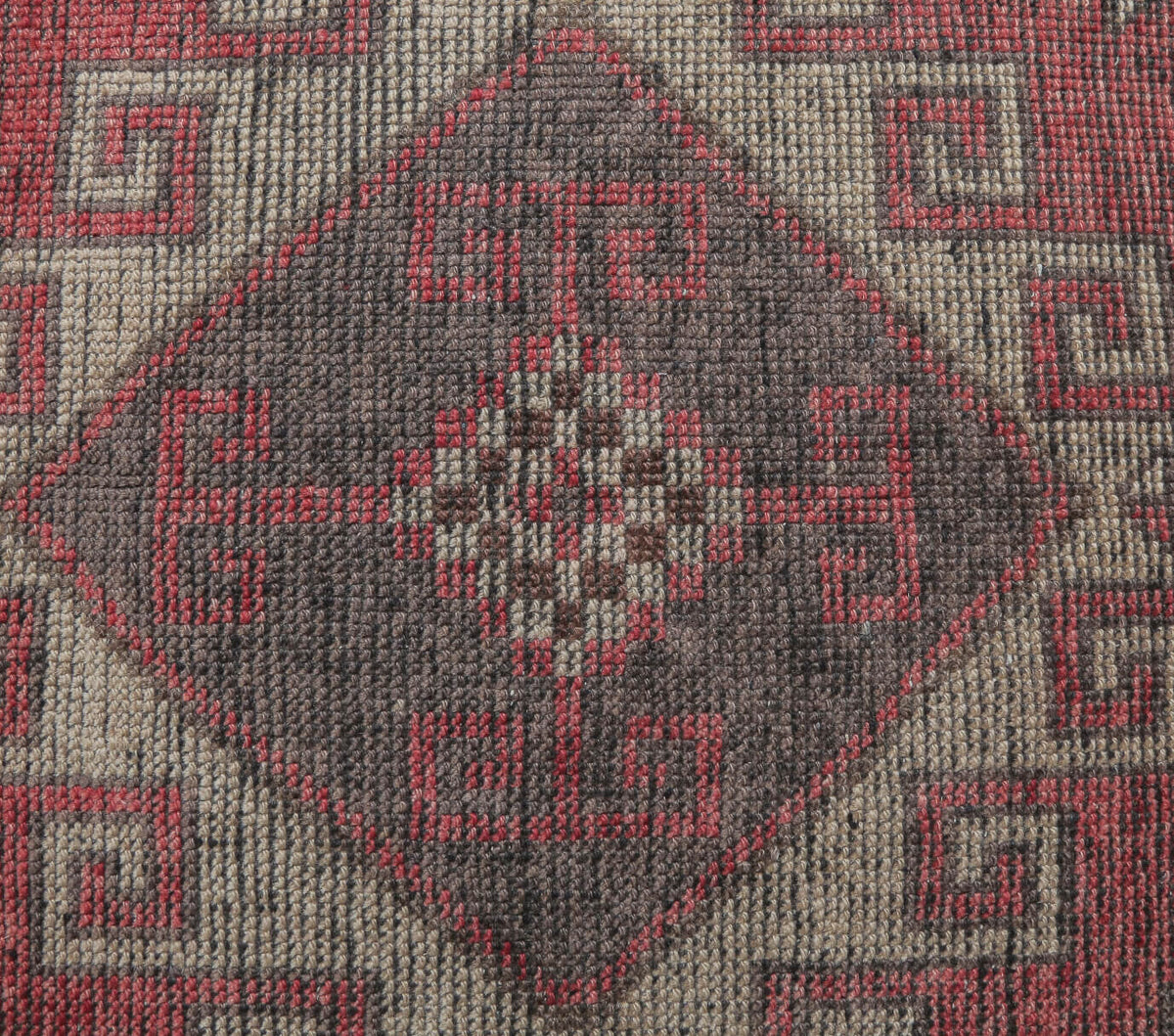 4x8 Vintage Handmade Red Diamond Area Rug