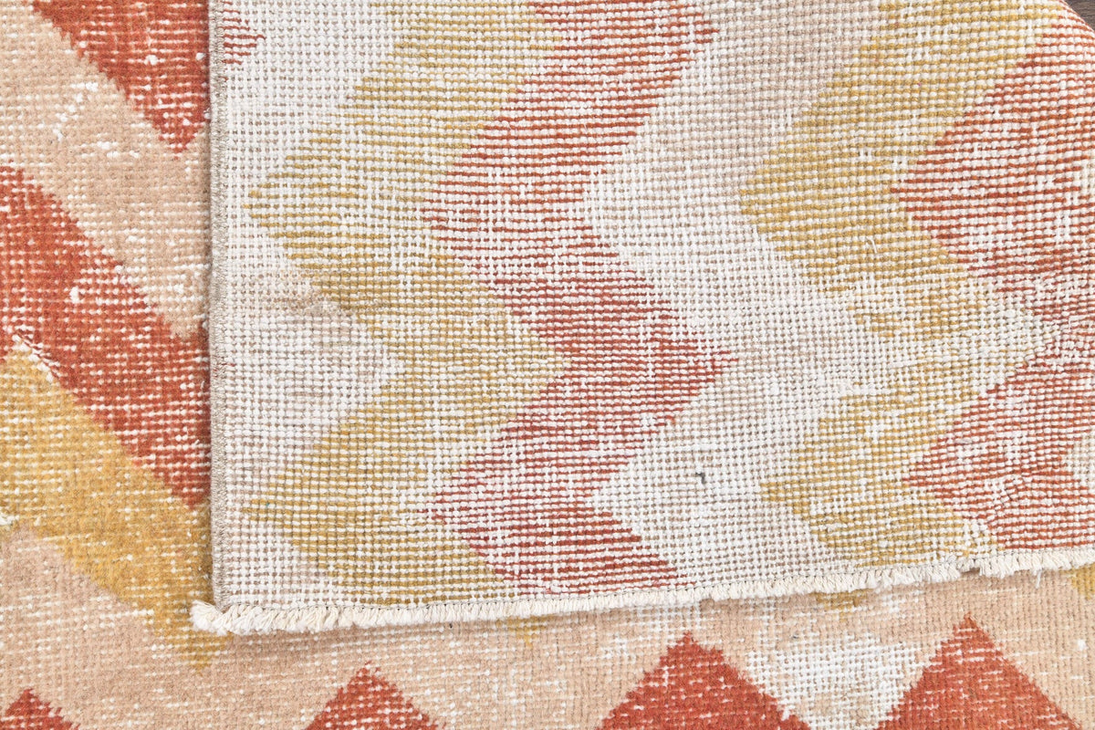 Vintage Zig Zag Anatolian Runner Rug