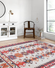 Güneybatı Aztek Desenli Renkli Kilim Halı