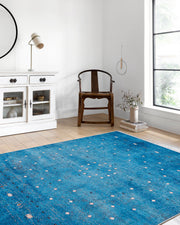 Blassrosa, cremebeige, geometrisch gemusterter Kelim-Teppich