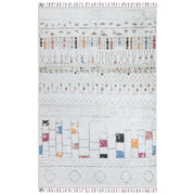 Krem Renkli Etnik Desenli Modern Kilim Halı