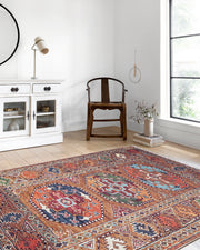 Etnik Kahverengi Çok Renkli Bohem Halı