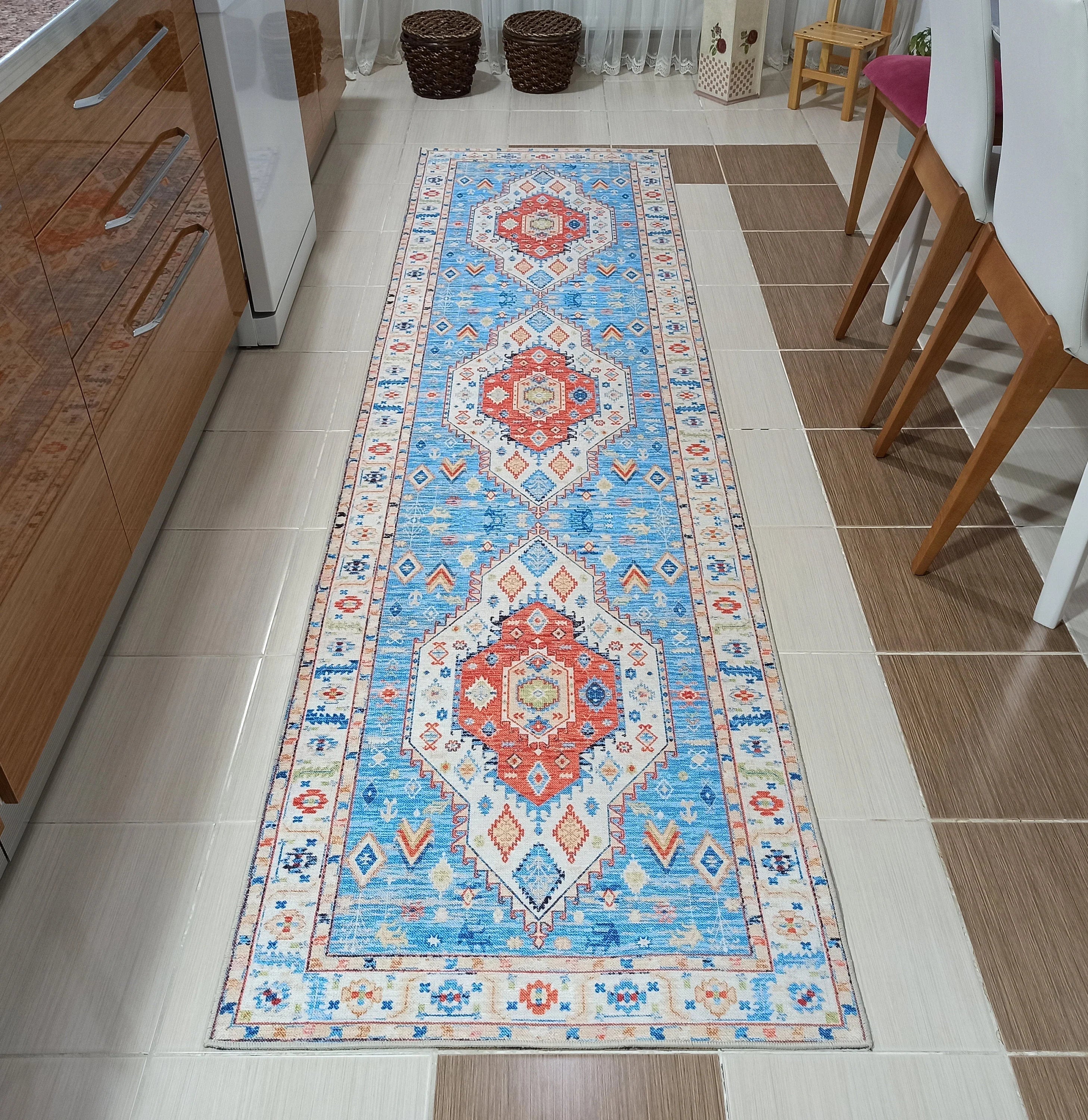 Gray Geometric Patterned Vintage Carpet - CLEARANCE - 11448OU