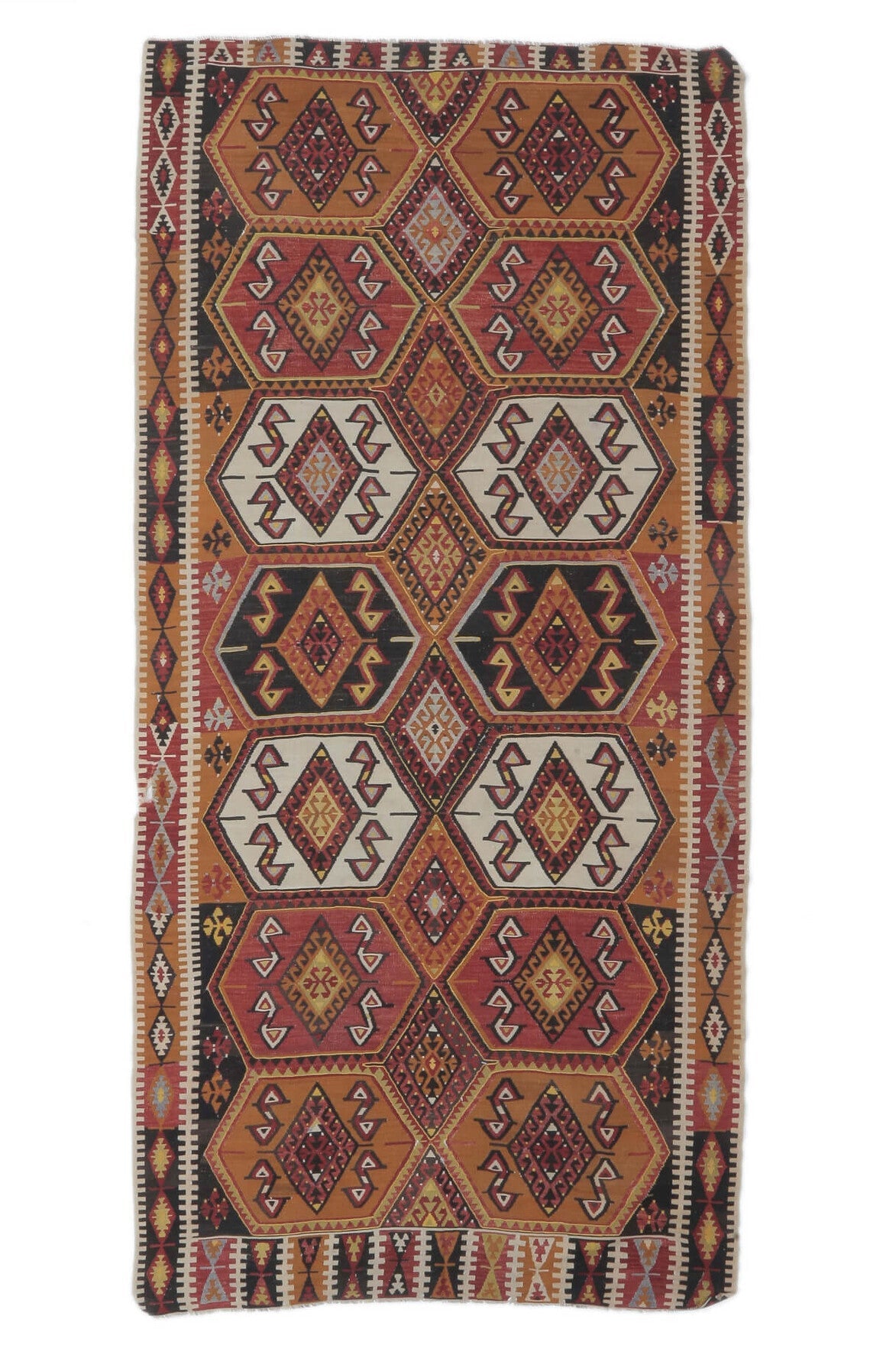 5x10 Vintage Turkish Malatya Kilim Rug