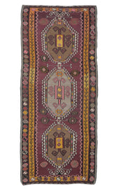 5x11 Vintage Kars Kilim Oversized Handmade Rug