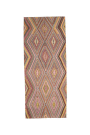 5x12 Wool Kilim Vintage Runner Rug