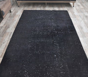 El yapımı vintage halı 157x249 cm düz - puantiye desenli yün - detay görünümü