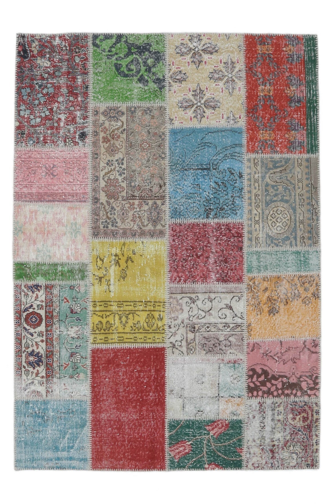 5x8 Vintage Kids Room Colorful Patchwork Area Rug