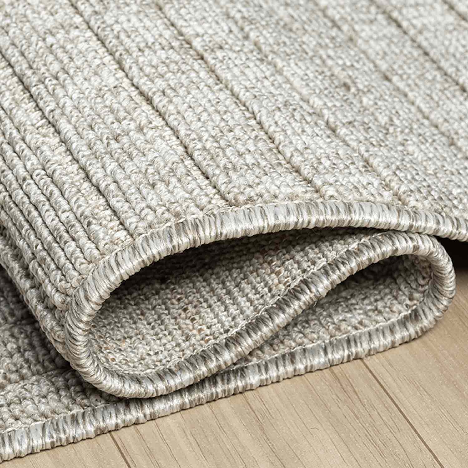 Açık Gri Geometrik Desenli Yumuşak Modern Halı