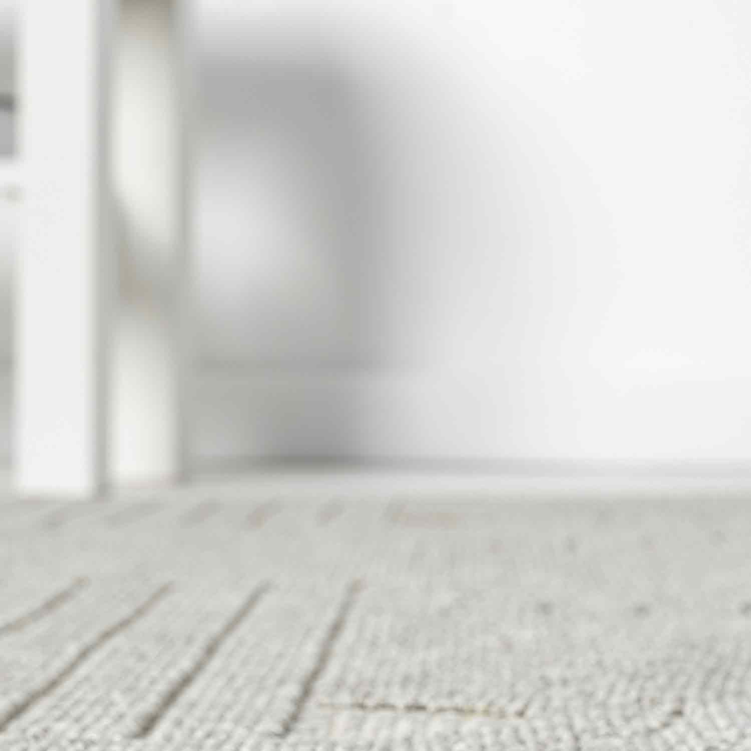 Açık Gri Geometrik Desenli Yumuşak Modern Halı