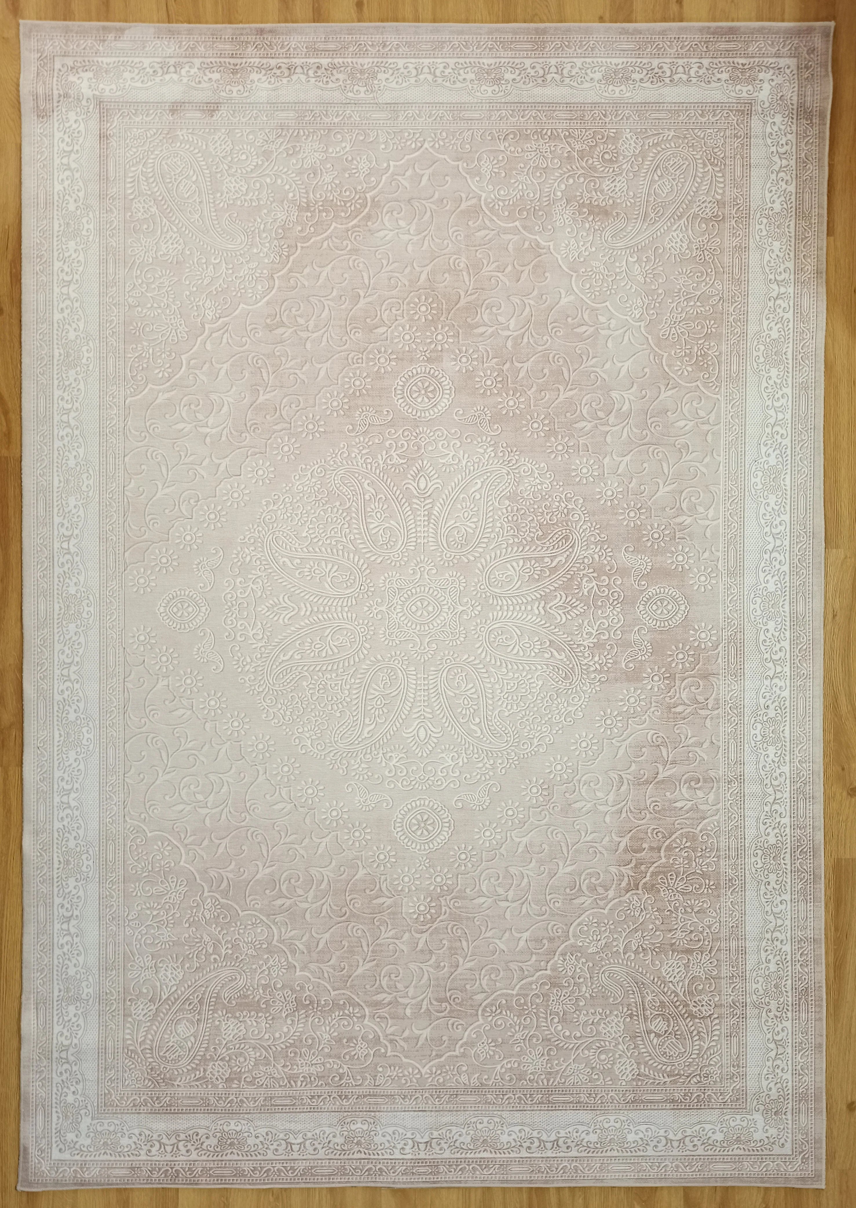 Grauer Vintage-Teppich mit geometrischem Muster