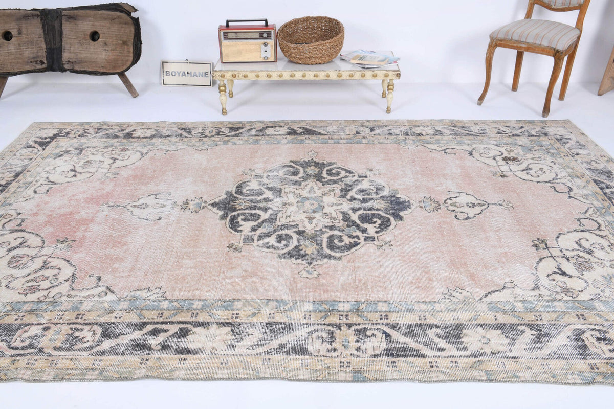 Tek parça el dokuma vintage halı 192x310 cm (5,95 m²) – Pera Halı