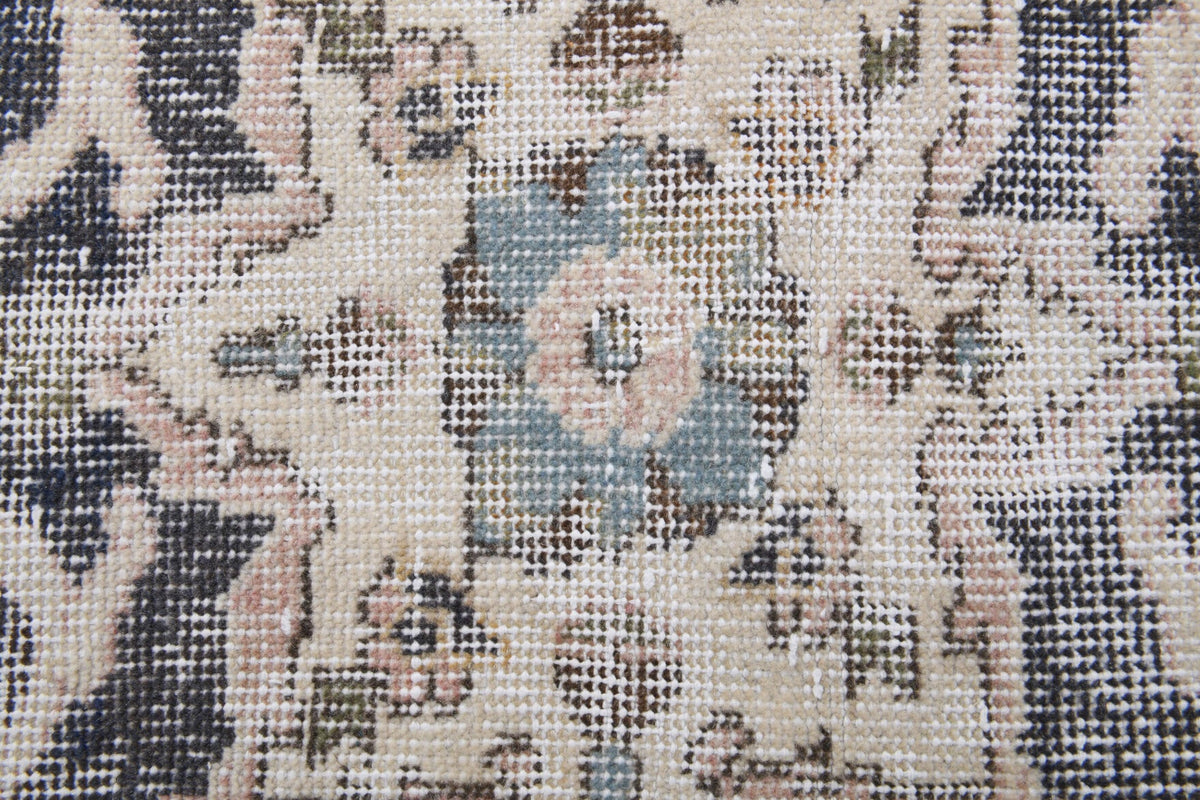 Salon için madalyonlu el dokuma vintage halı – 192x310 cm