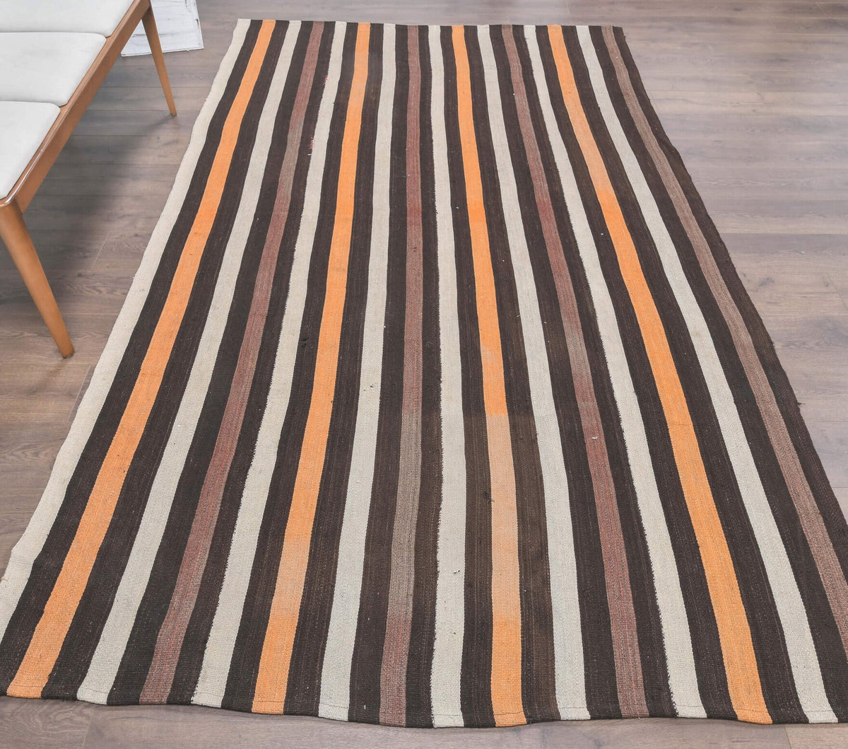 Vintage Kilim Striped Area Rug