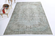 El yapımı vintage halı 196x320 cm oryantal desenli yün - detay görünümü