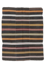 6x7 Vintage Handmade Striped Kilim Area Rug