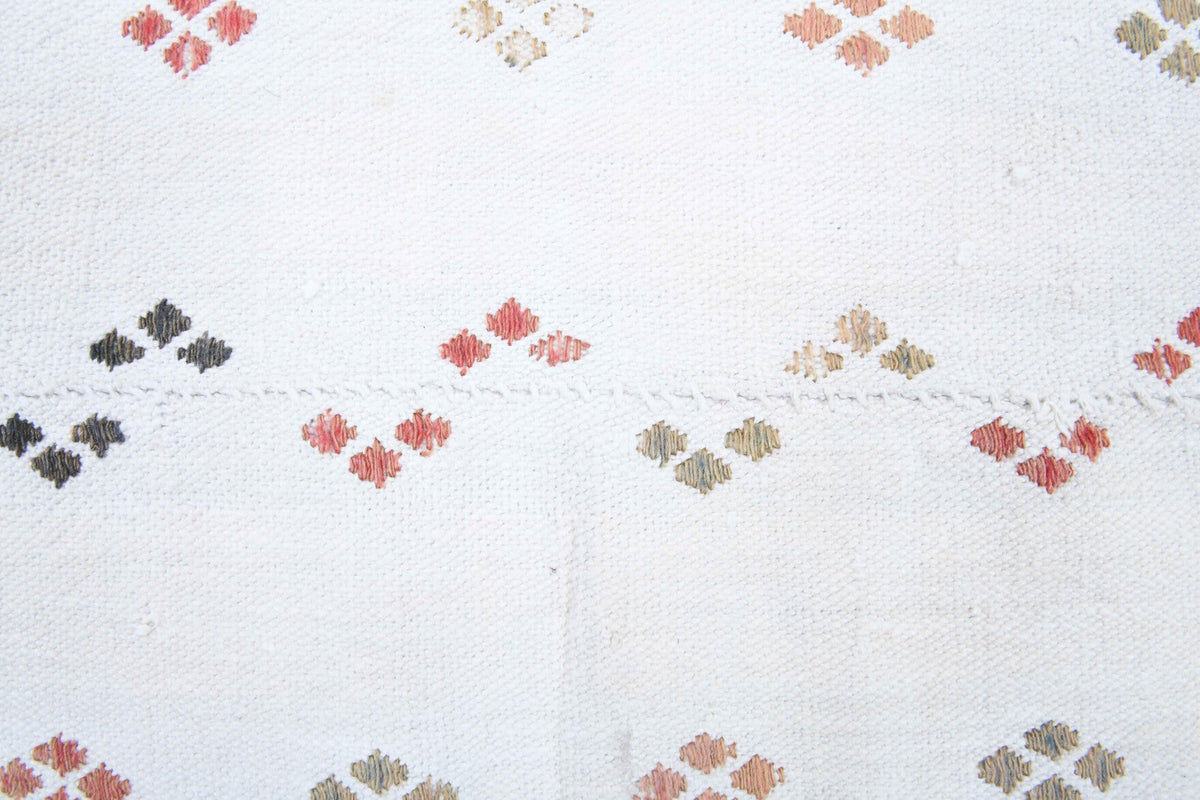 El yapımı vintage halı 170x259 cm kilim desenli yün - desen detayı