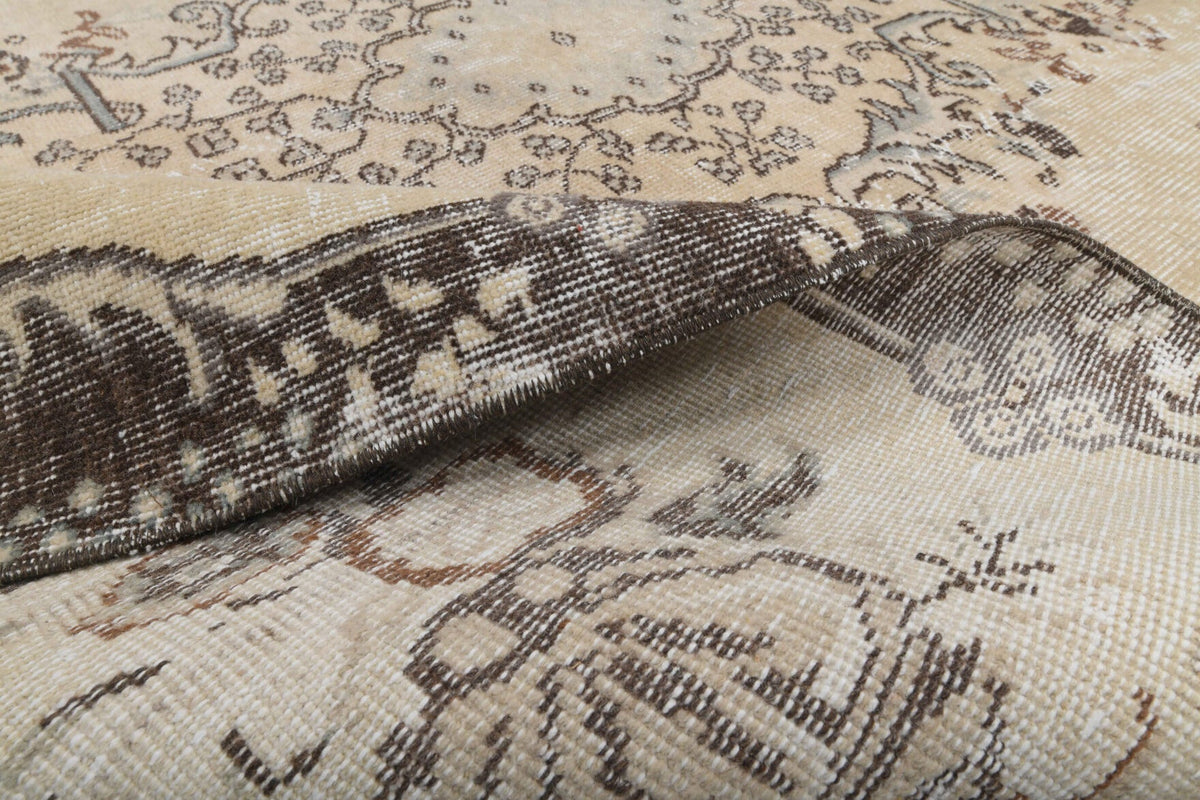 Salon için oryantal desenli el dokuma vintage halı – 168x278 cm