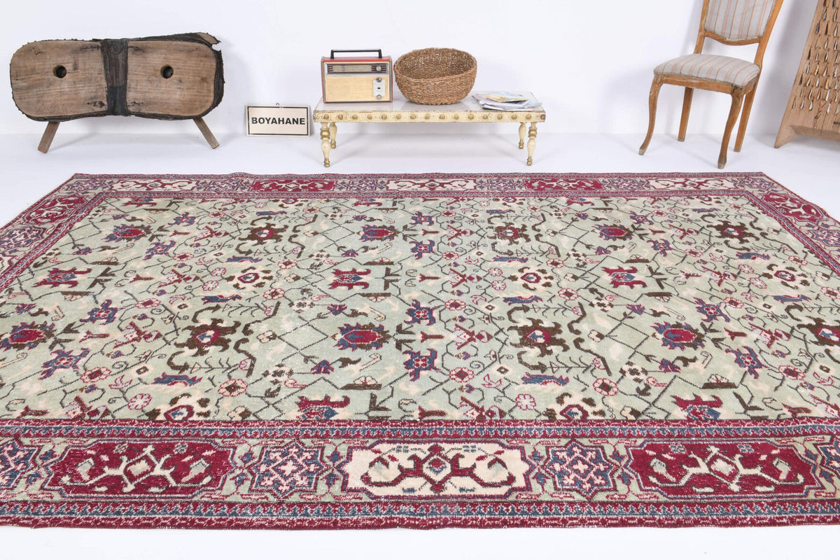 Tek parça el dokuma vintage halı 206x328 cm (6,76 m²) – Pera Halı