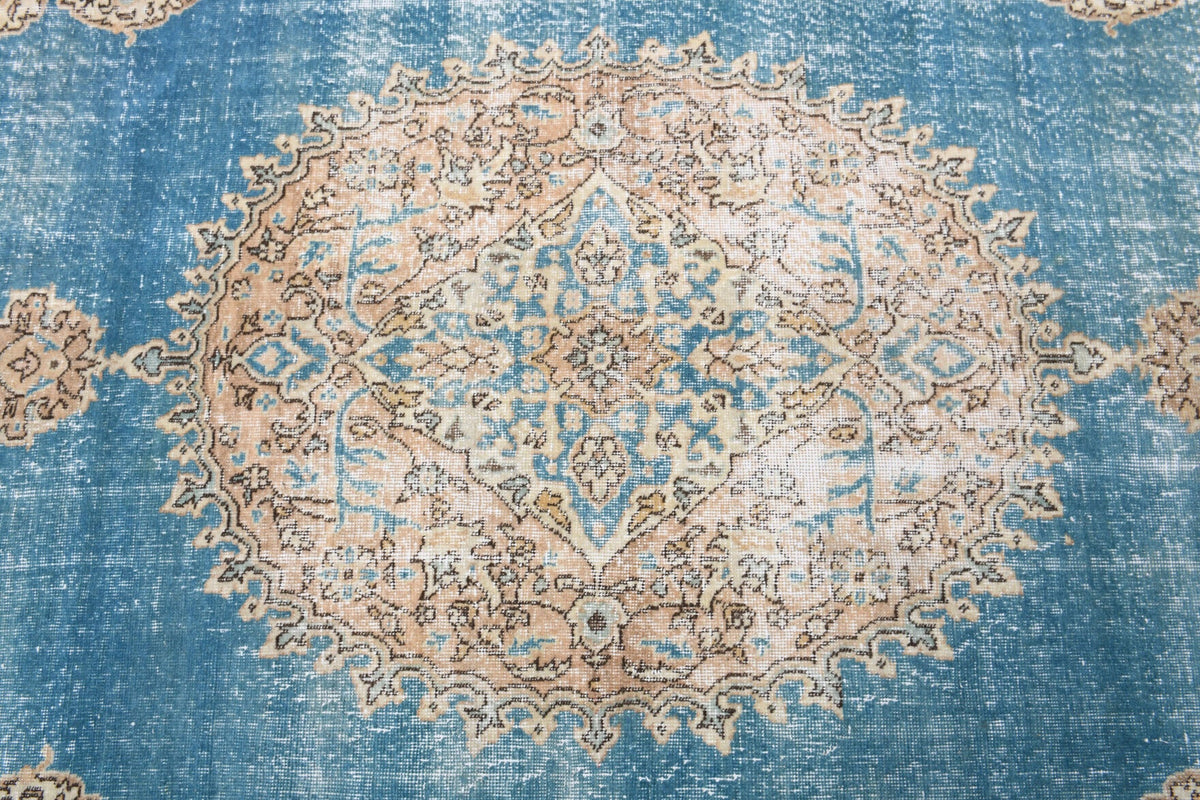 Salon için oryantal desenli el dokuma vintage halı – 200x362 cm
