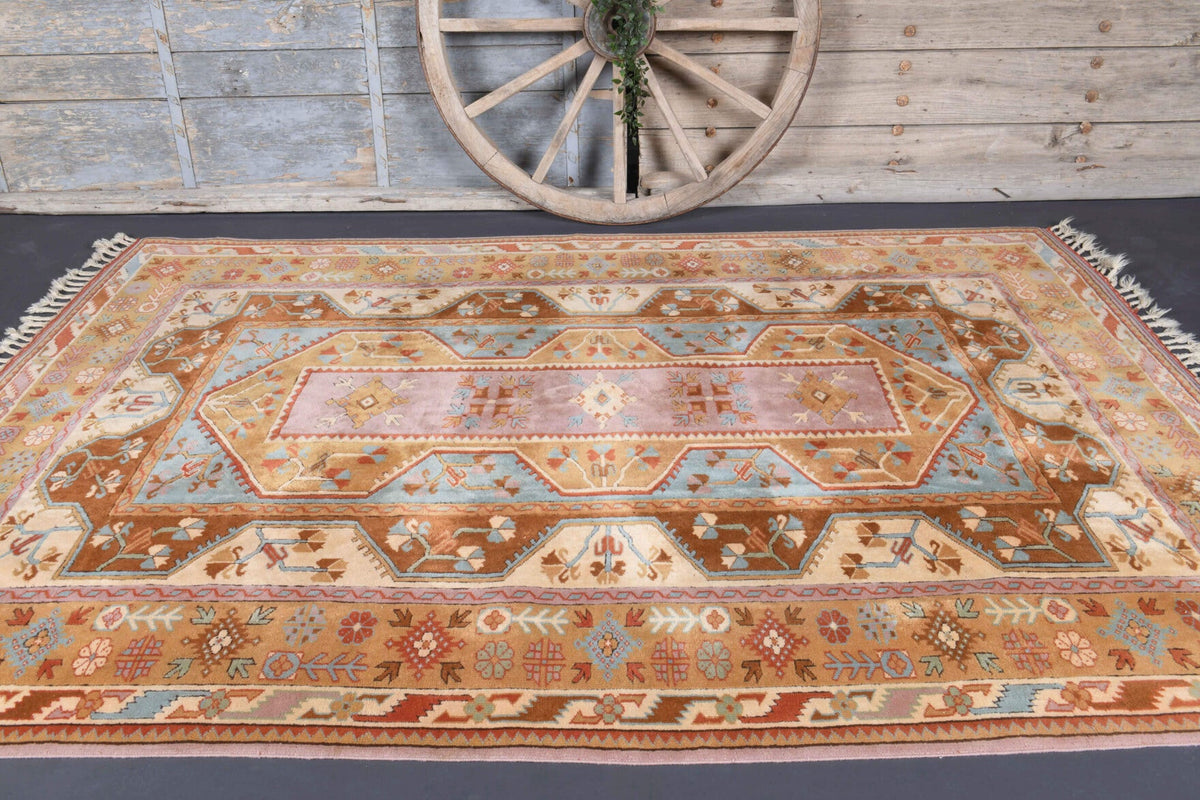 Tek parça el dokuma vintage halı 201x281 cm (5,65 m²) – Pera Halı