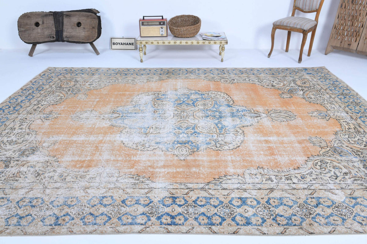 Tek parça el dokuma vintage halı 240x326 cm (7,82 m²) – Pera Halı