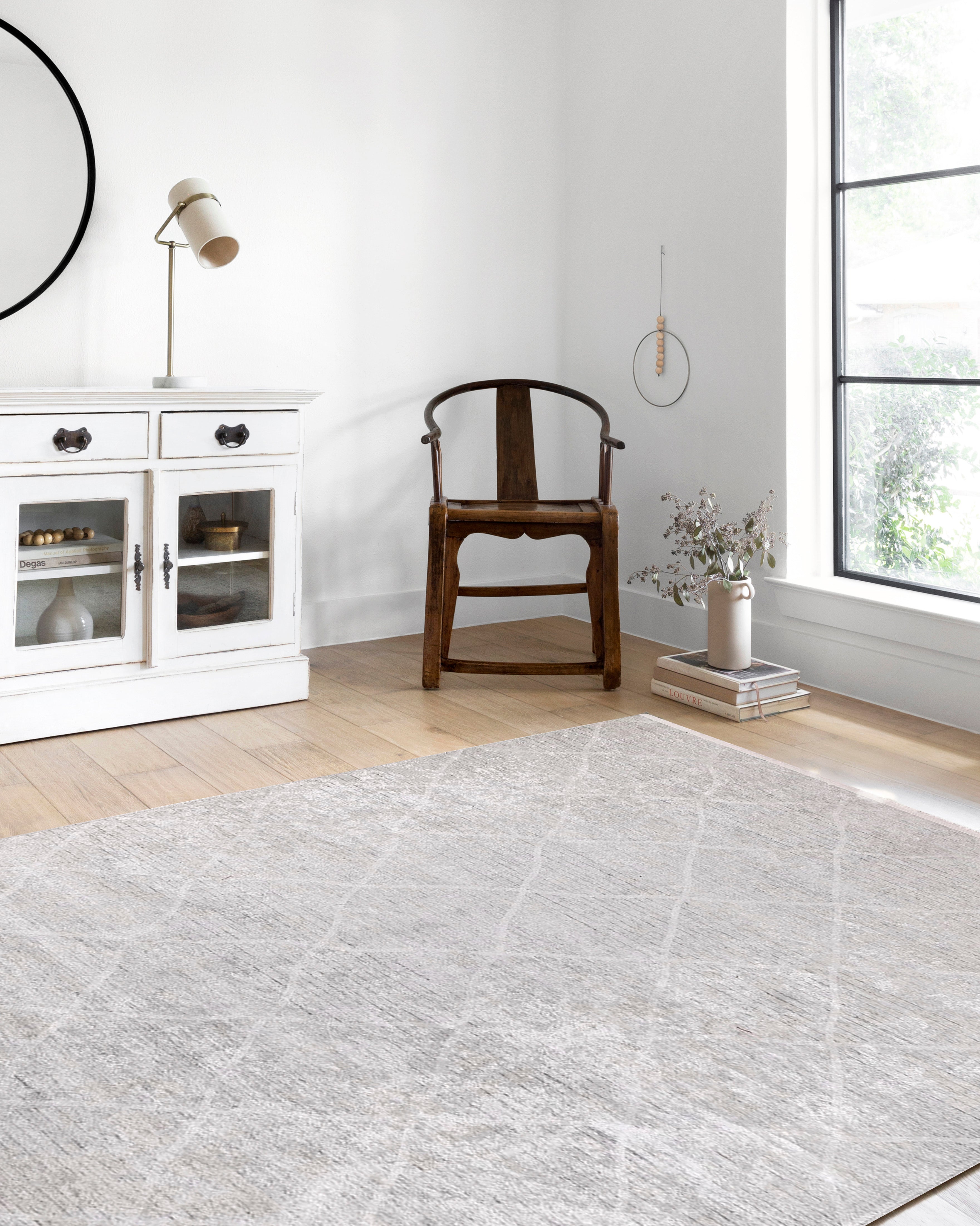 Fas Krem Geometrik Modern Halı - Pera Halı