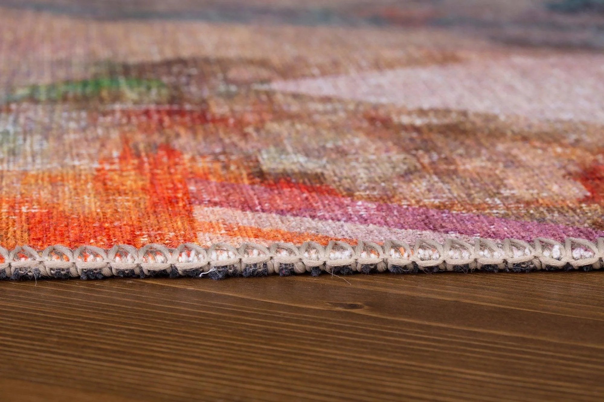 Pastel Renkli ve Üçgen Desenli Modern Halı - OUTLET - AL129OU