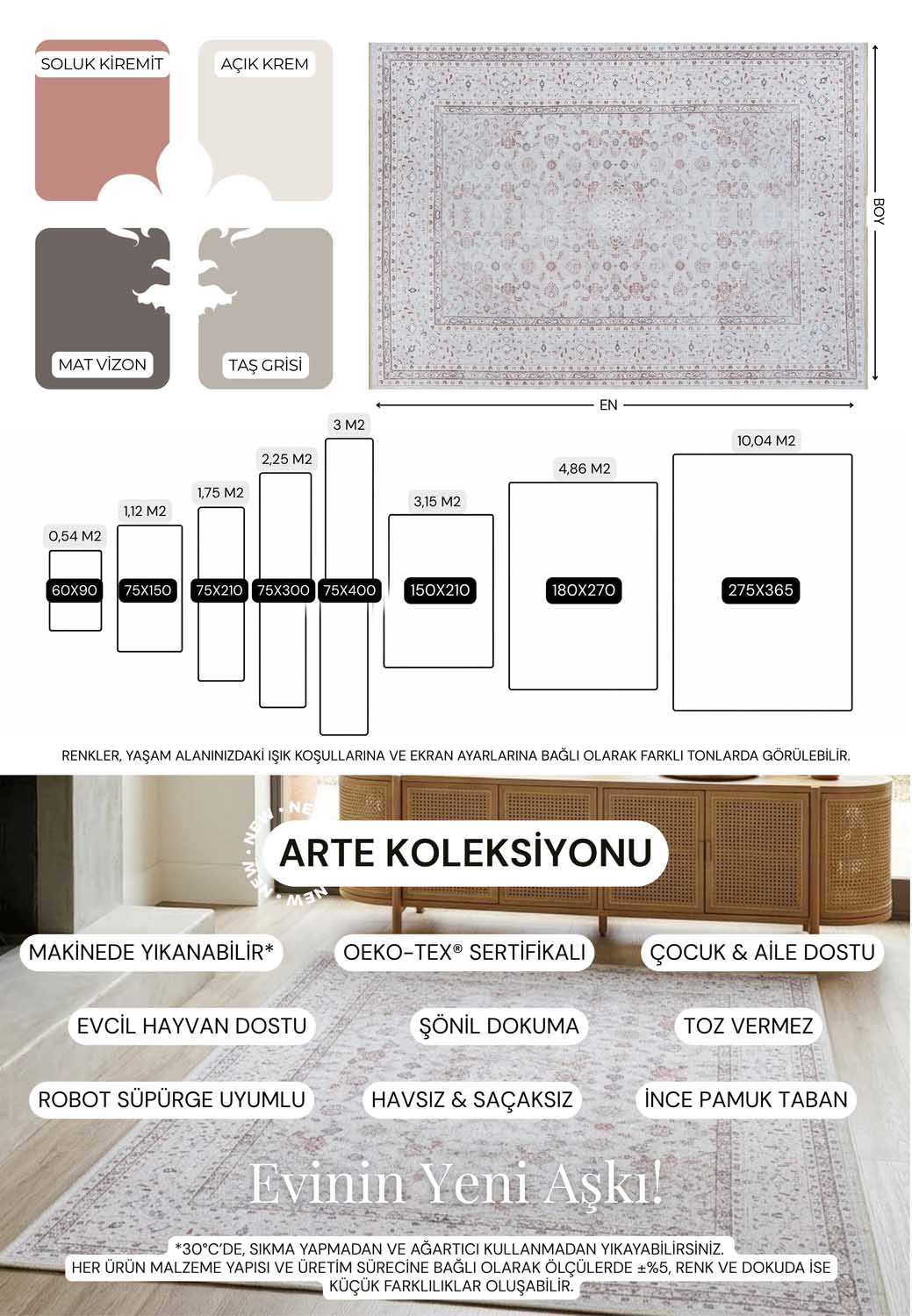 Uşak Blau-Roter Vintage-Kelim-Teppich
