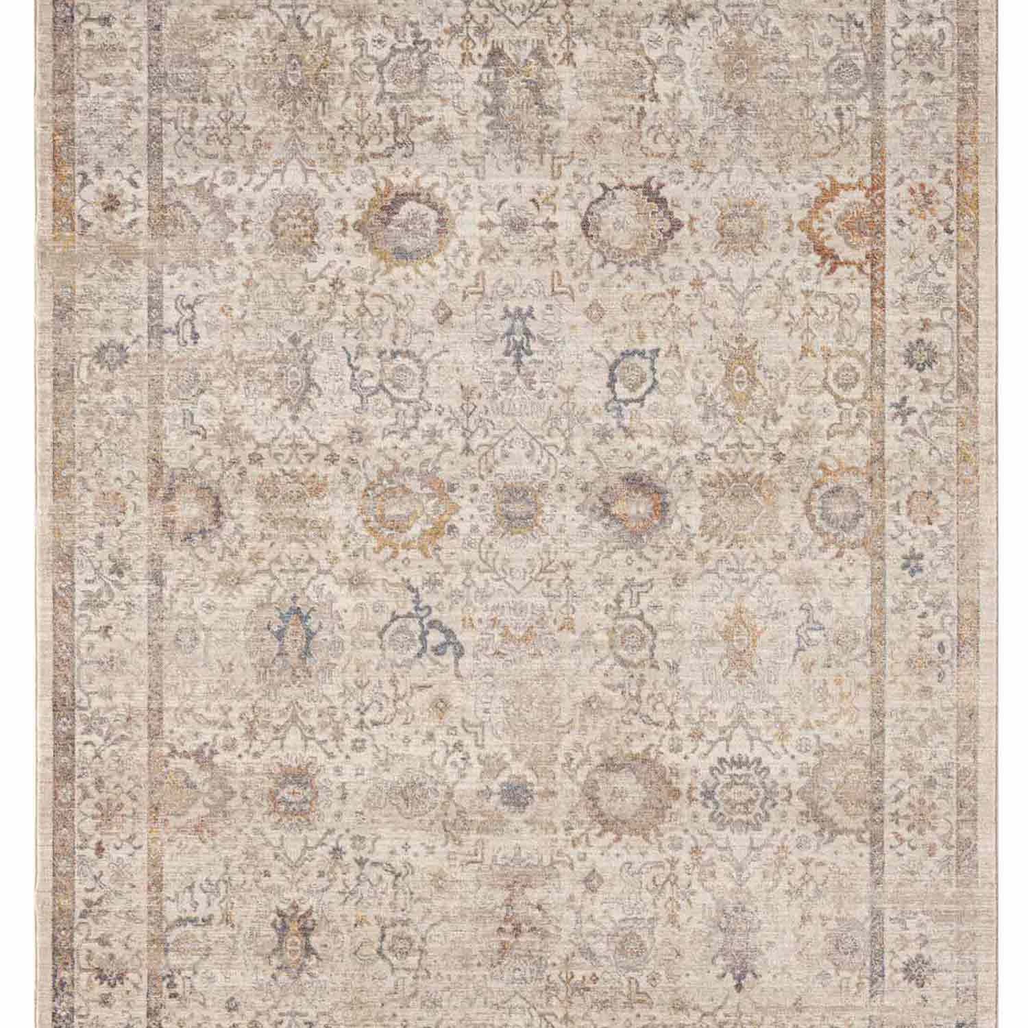 Krem Bej Soyut Eskitme Desenli Uşak Halı