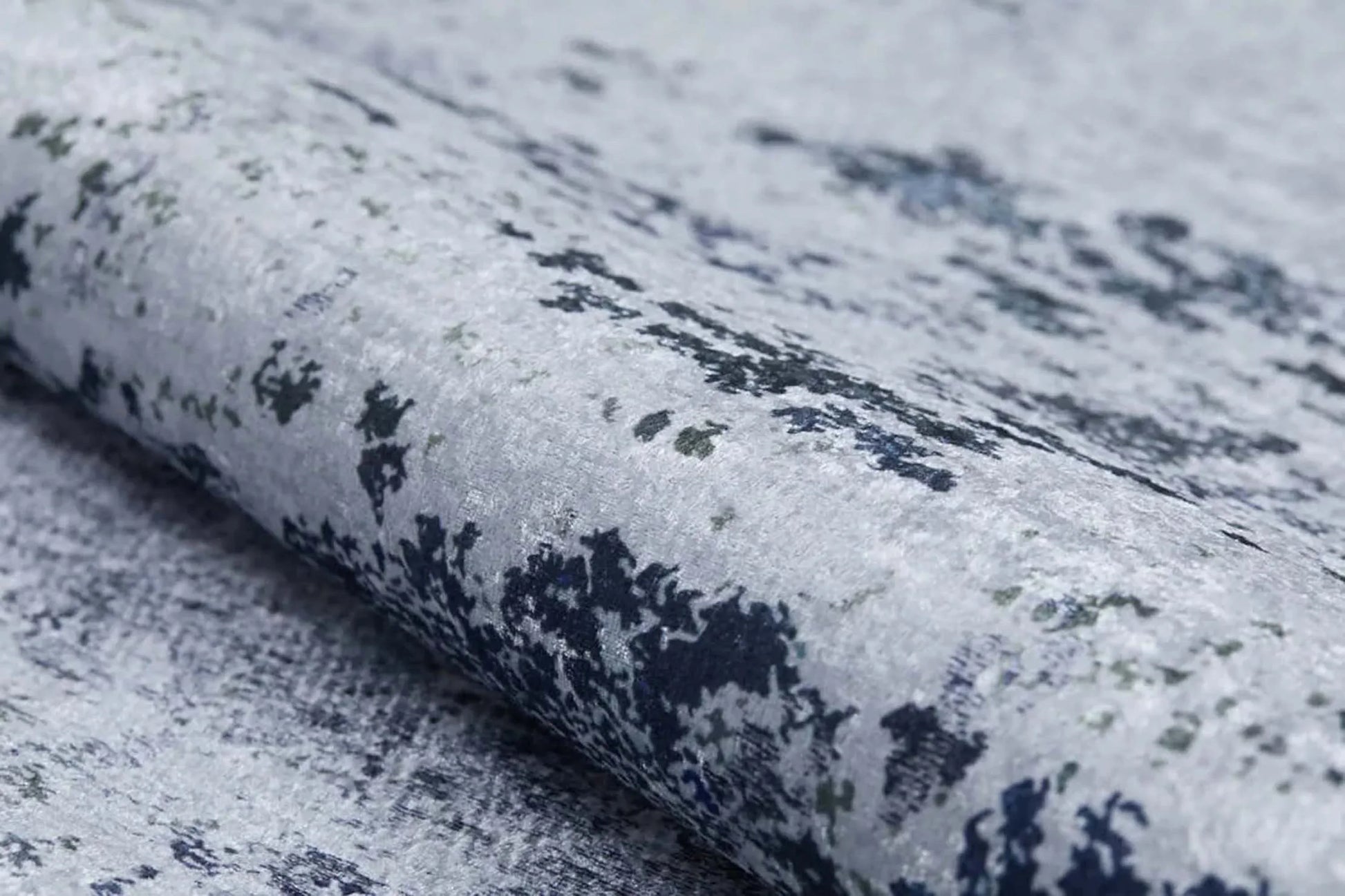 Abstract Desenli Eskitme Gri Halı-Pera Halı