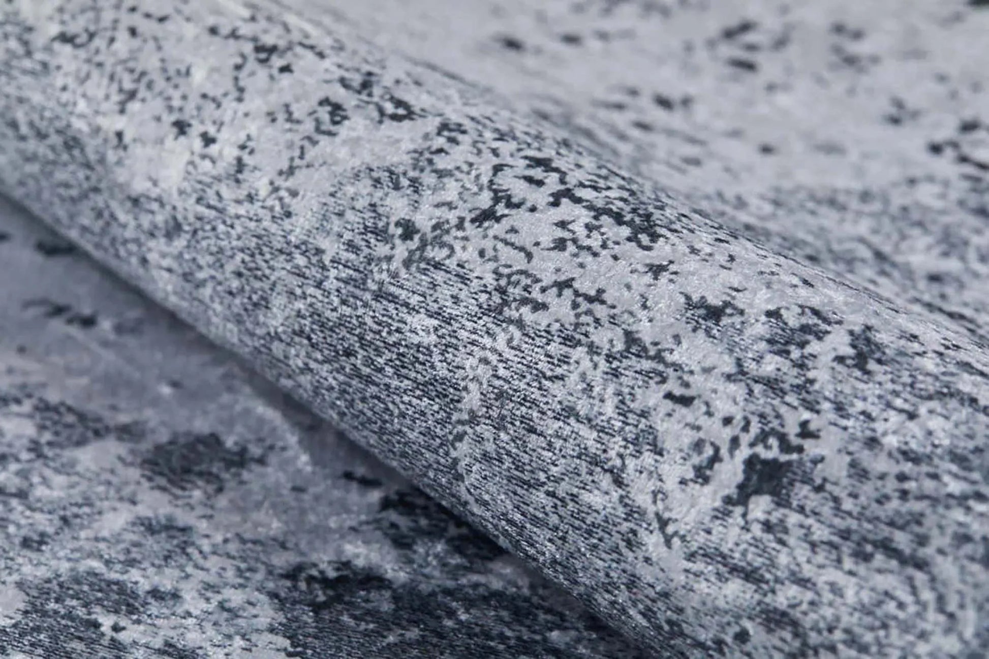 Abstract Desenli Eskitme Gri Halı-Pera Halı