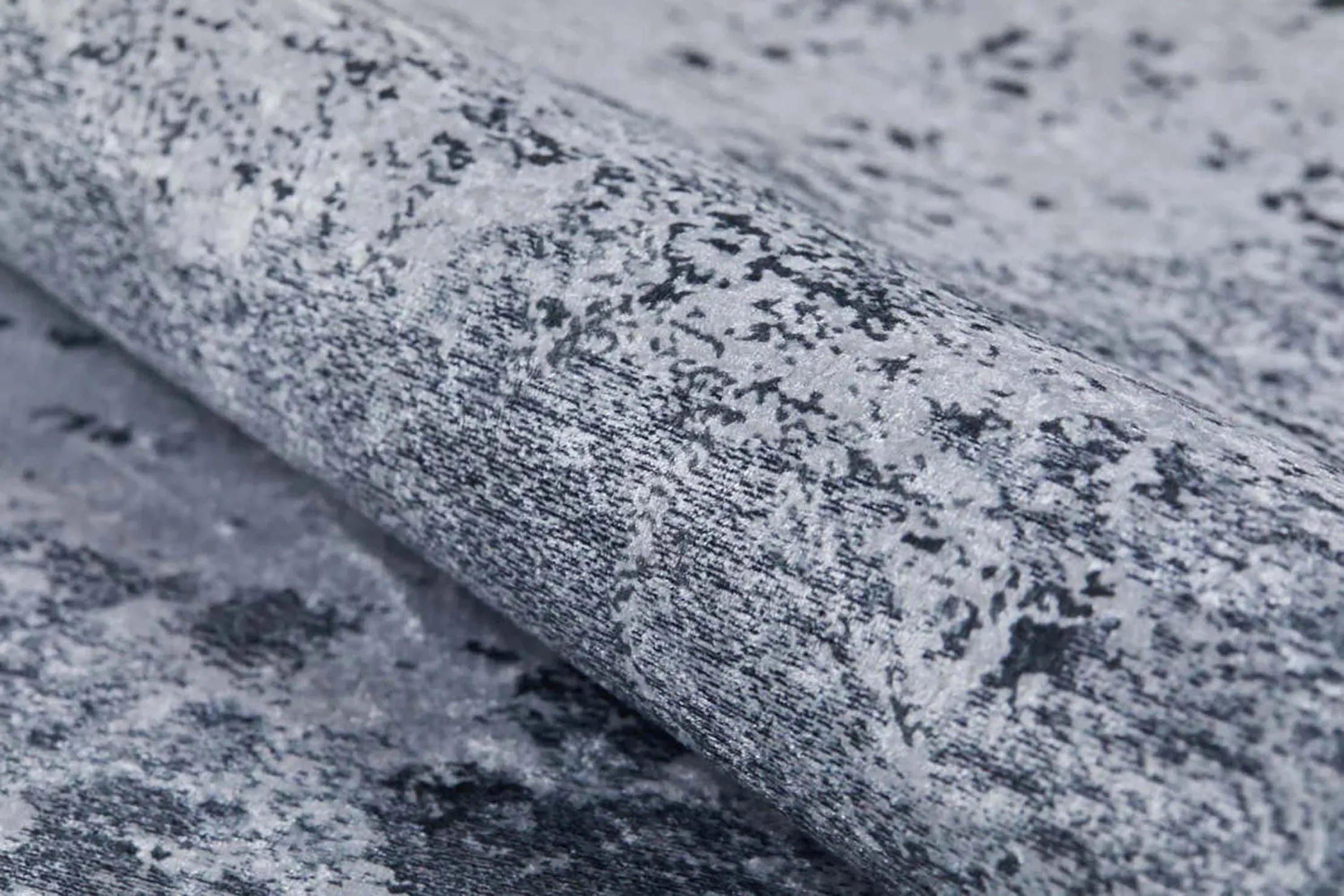 Abstract Desenli Eskitme Gri Halı-Pera Halı