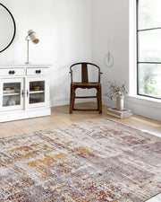 Abstract Desenli Fildişi Bej Altın Kahverengi Halı-Pera Halı