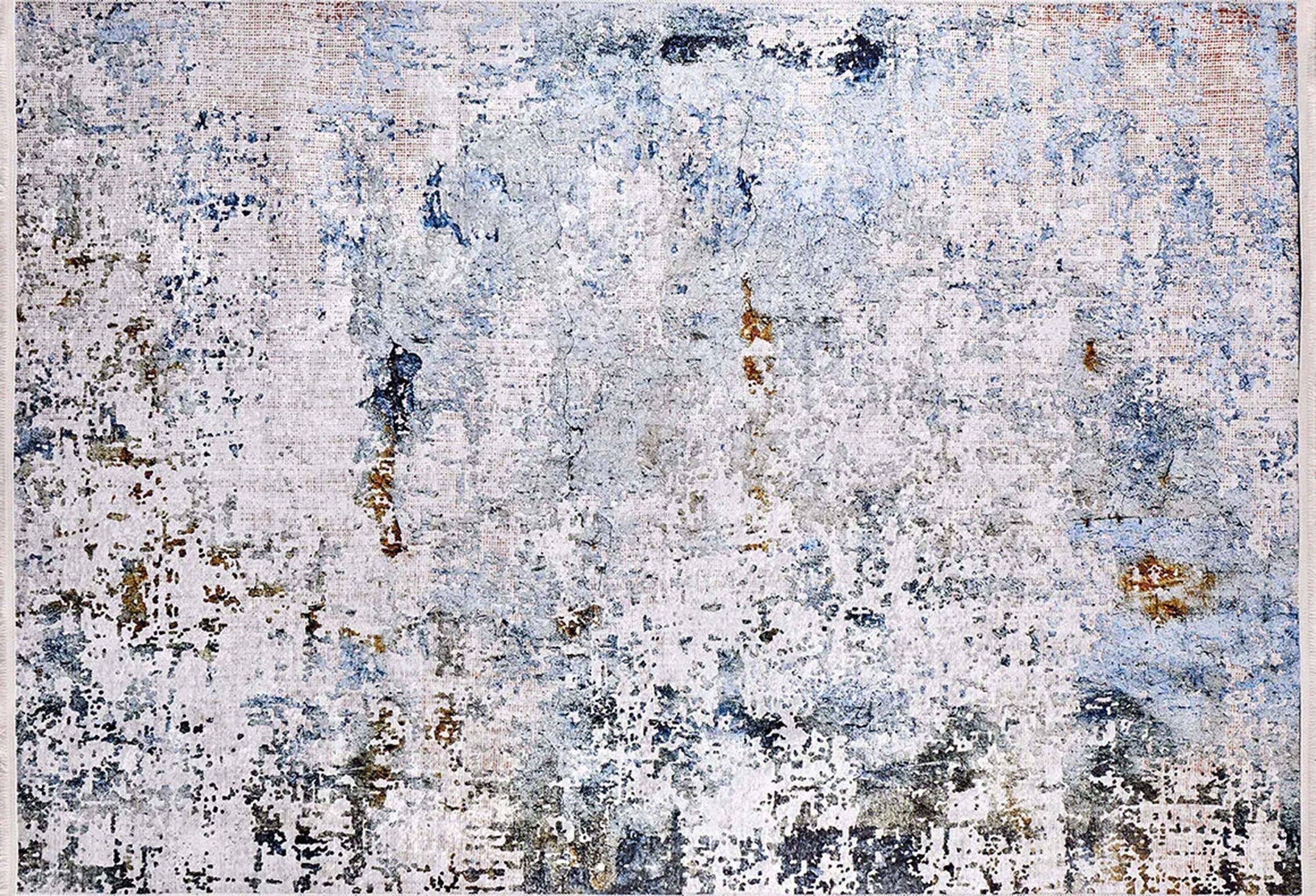 Abstract Desenli Gri Renkli Modern Halı-Pera Halı