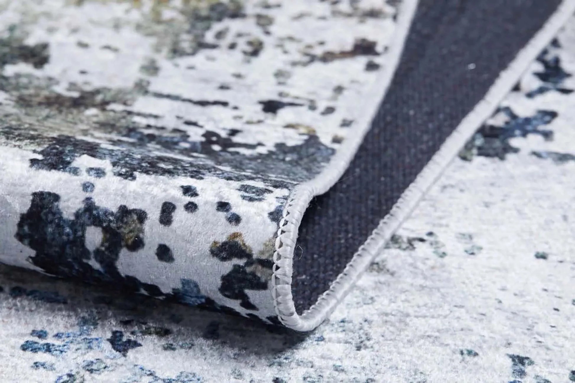 Abstract Desenli Gri Renkli Modern Halı-Pera Halı