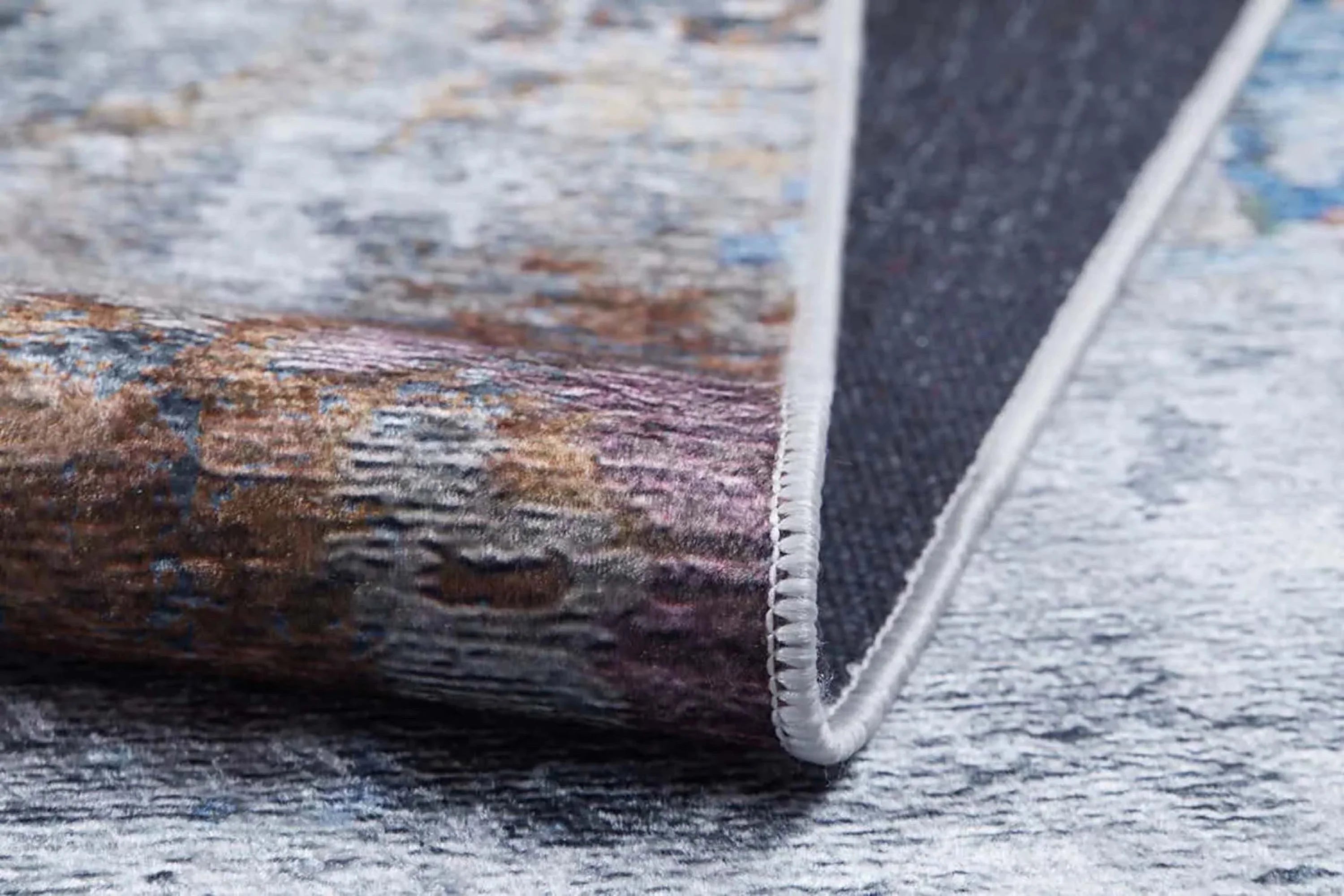 Abstract Desenli Modern Gri Halı-Pera Halı