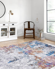 Abstract Desenli Modern Gri Halı-Pera Halı