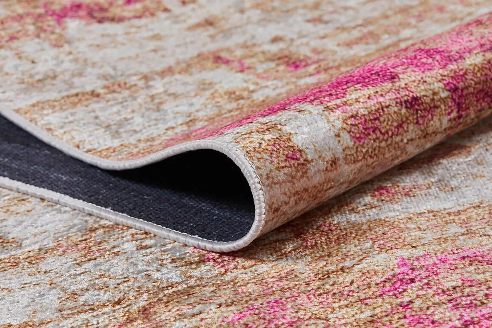 Abstract Desenli Pembe Bej Modern Halı-Pera Halı