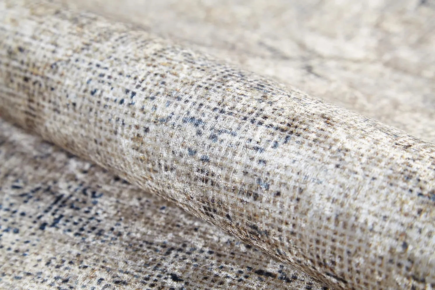 Açık Bej Mavi Detaylı Minimal Klasik Halı-Pera Halı