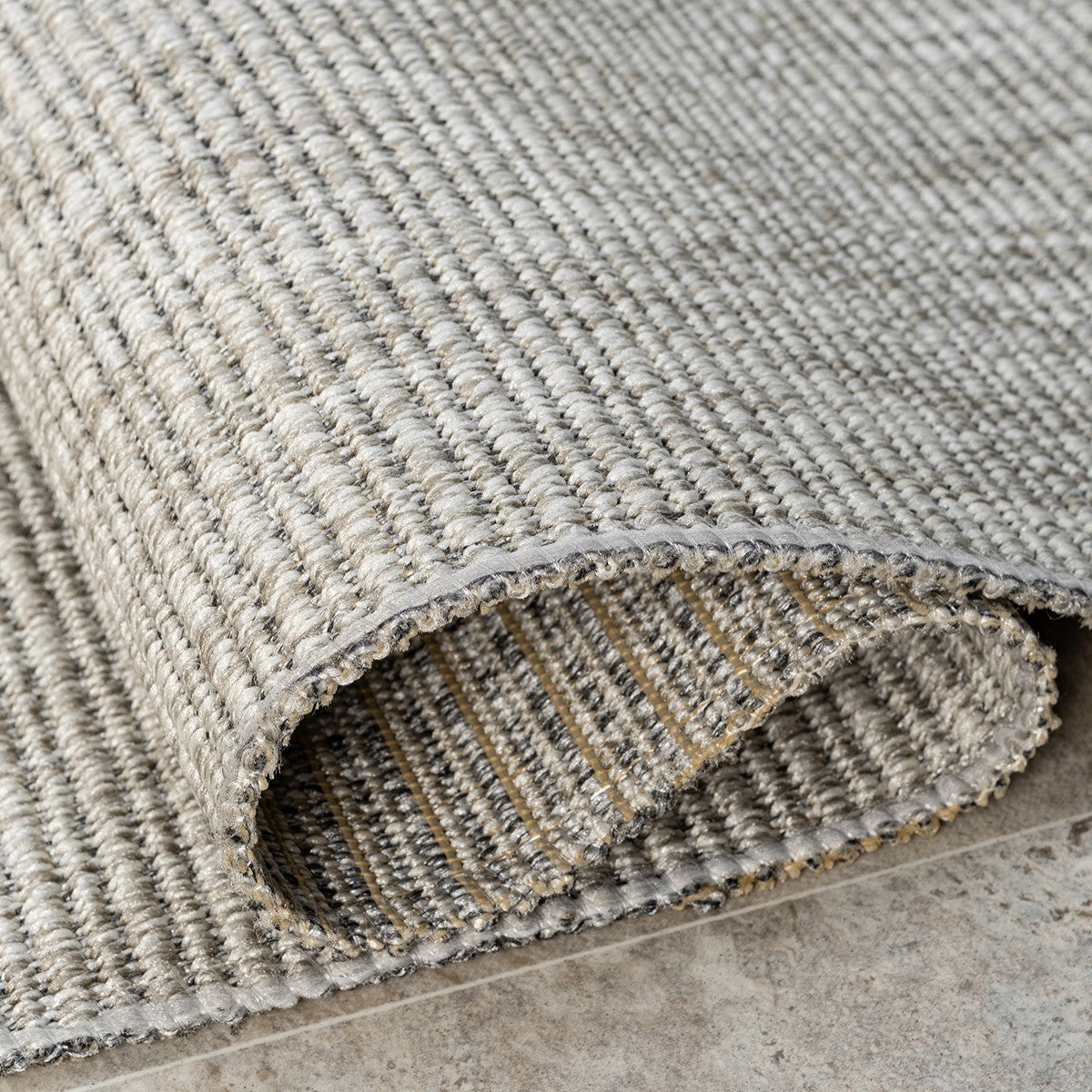 Açık Gri Beyaz Jüt Görünümlü Modern Halı-Pera Halı