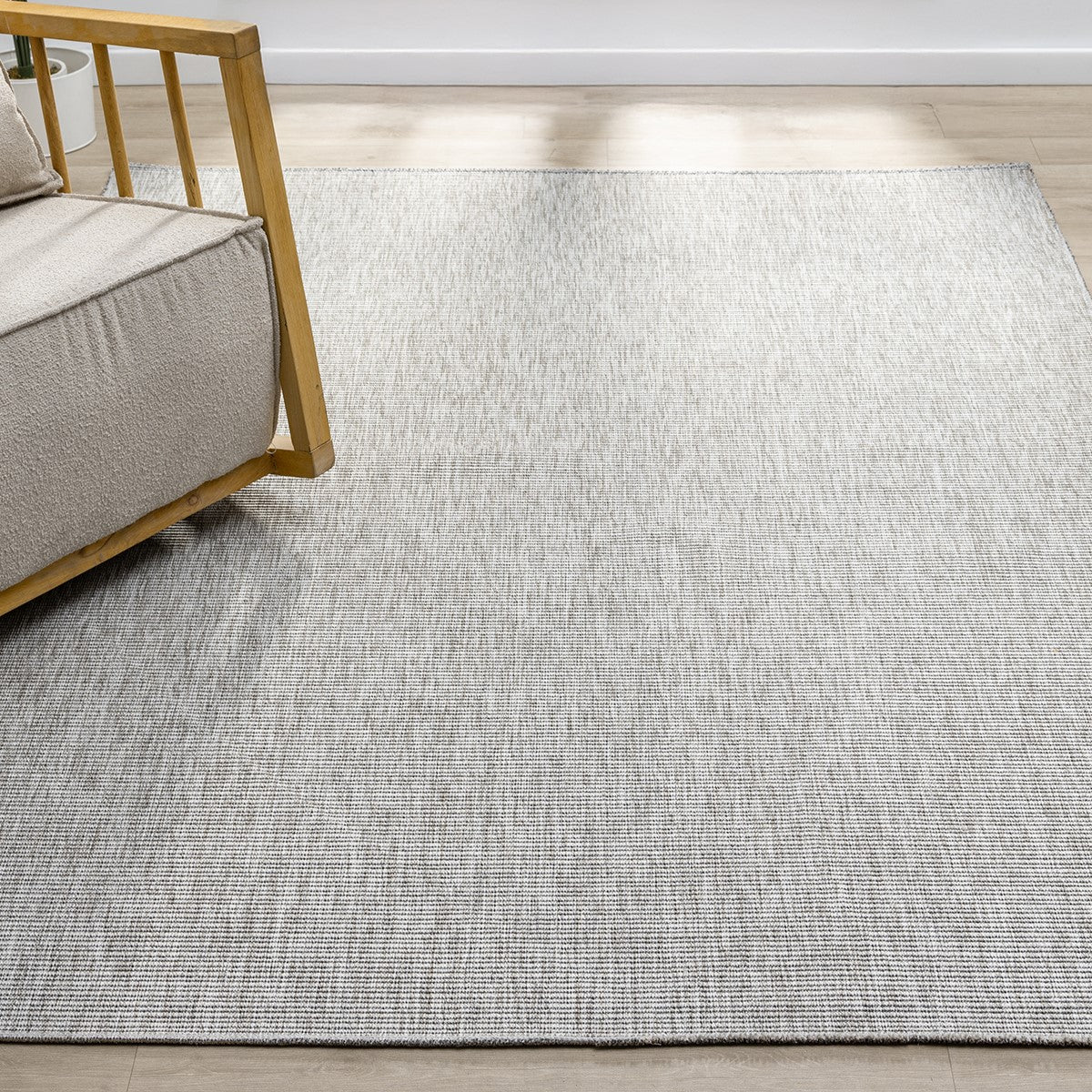 Açık Gri Beyaz Jüt Görünümlü Modern Halı-Pera Halı
