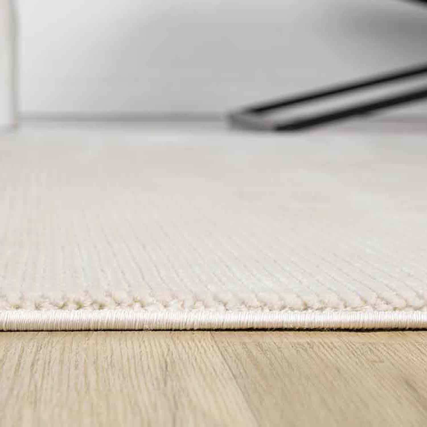 Açık Gri Beyaz Sade Dikey Çizgili Modern Halı-Pera Halı