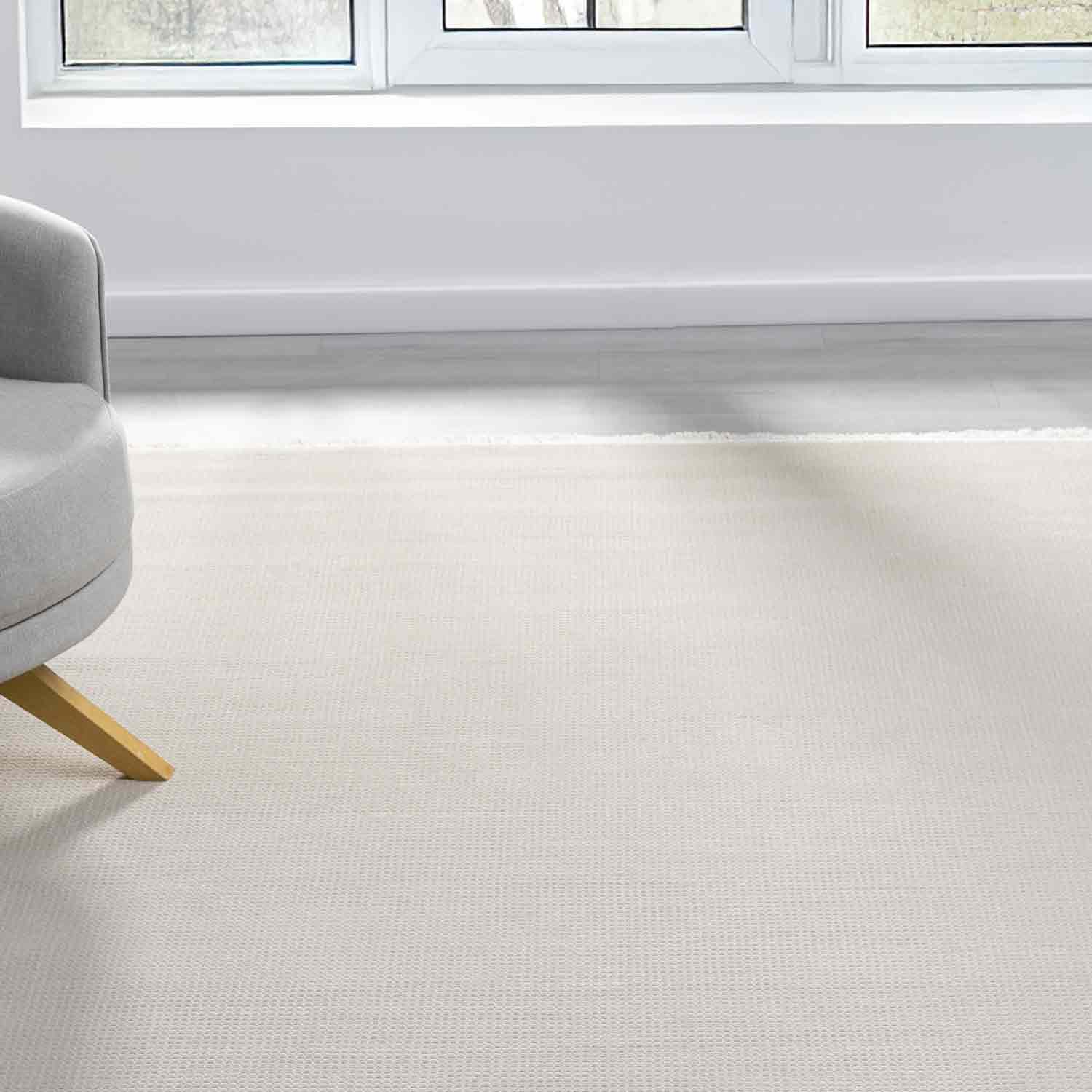 Açık Gri Beyaz Sade Modern Halı-Pera Halı