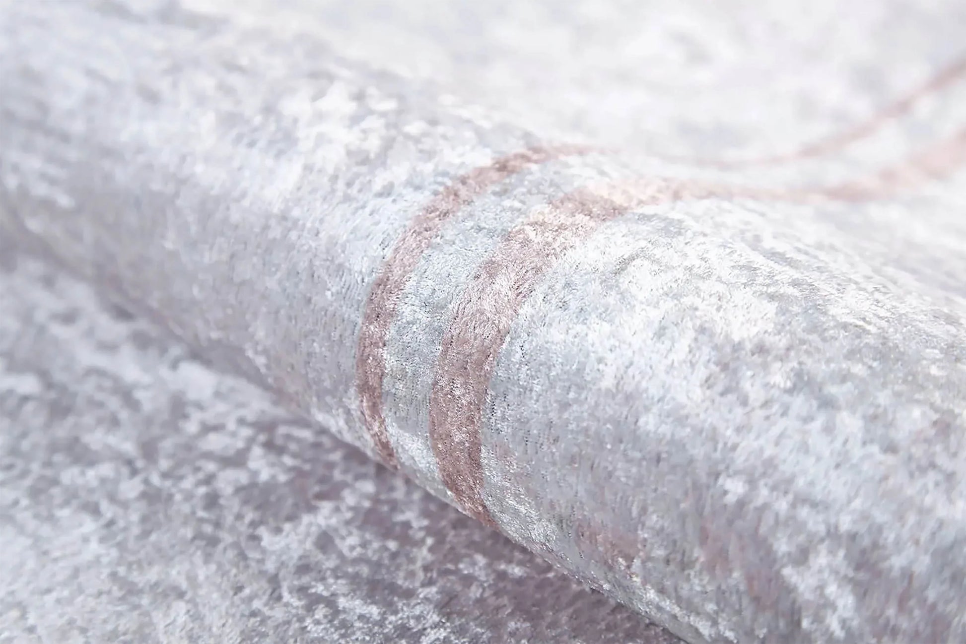 Açık Gri İnce Bordürlü Modern Yıkanabilir Halı-Pera Halı