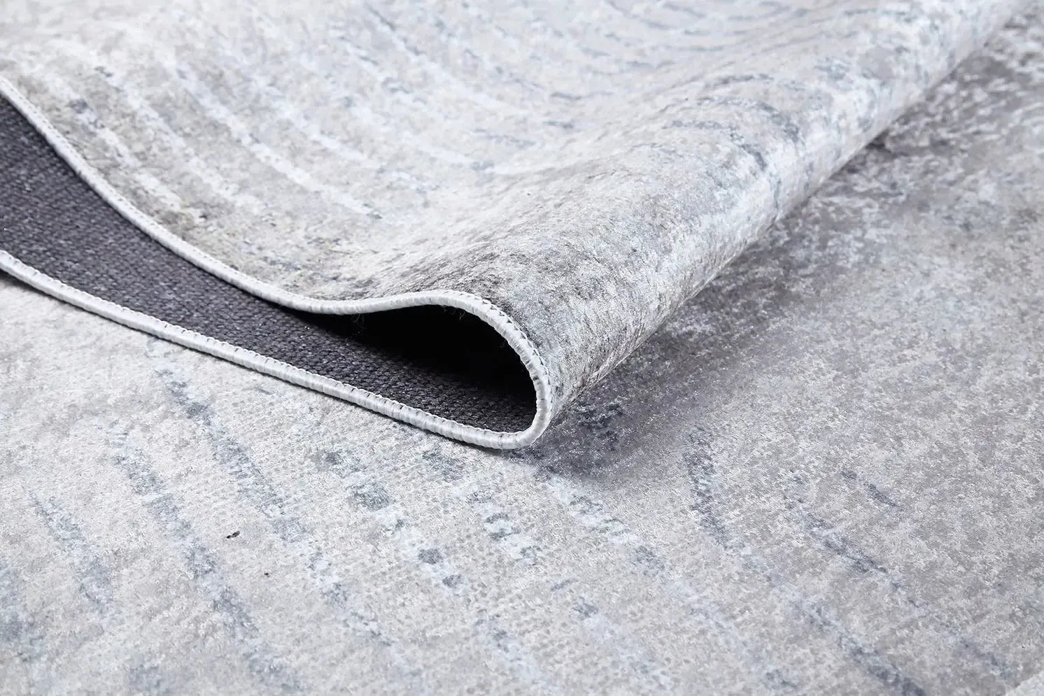 Açık Gri Krem Modern Çizgili Halı-Pera Halı