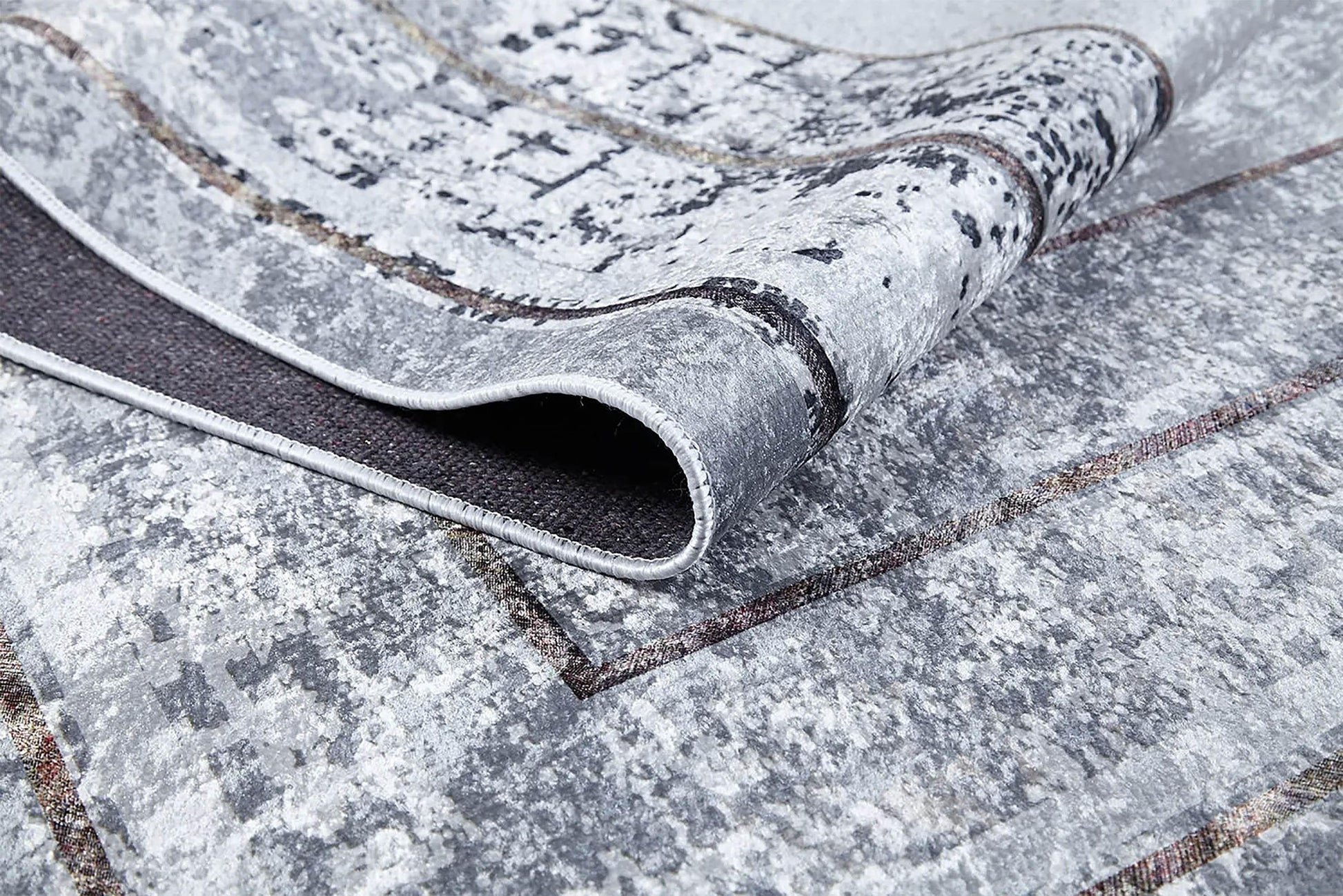 Açık Gri Modern Minimalist Çerçeveli Halı-Pera Halı