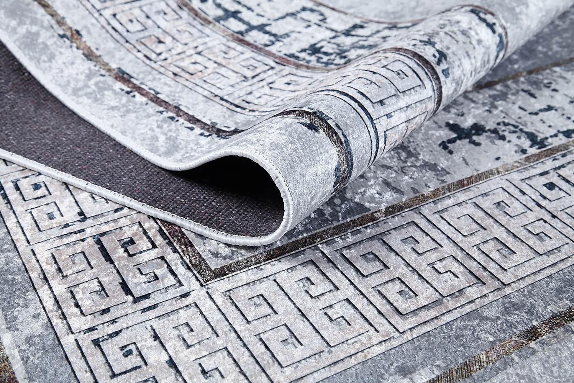 Açık Gri Modern Minimalist Kaymaz Halı-Pera Halı