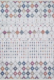 Açık Gri Renkli Geometrik Desenli Kilim Halı-Pera Halı