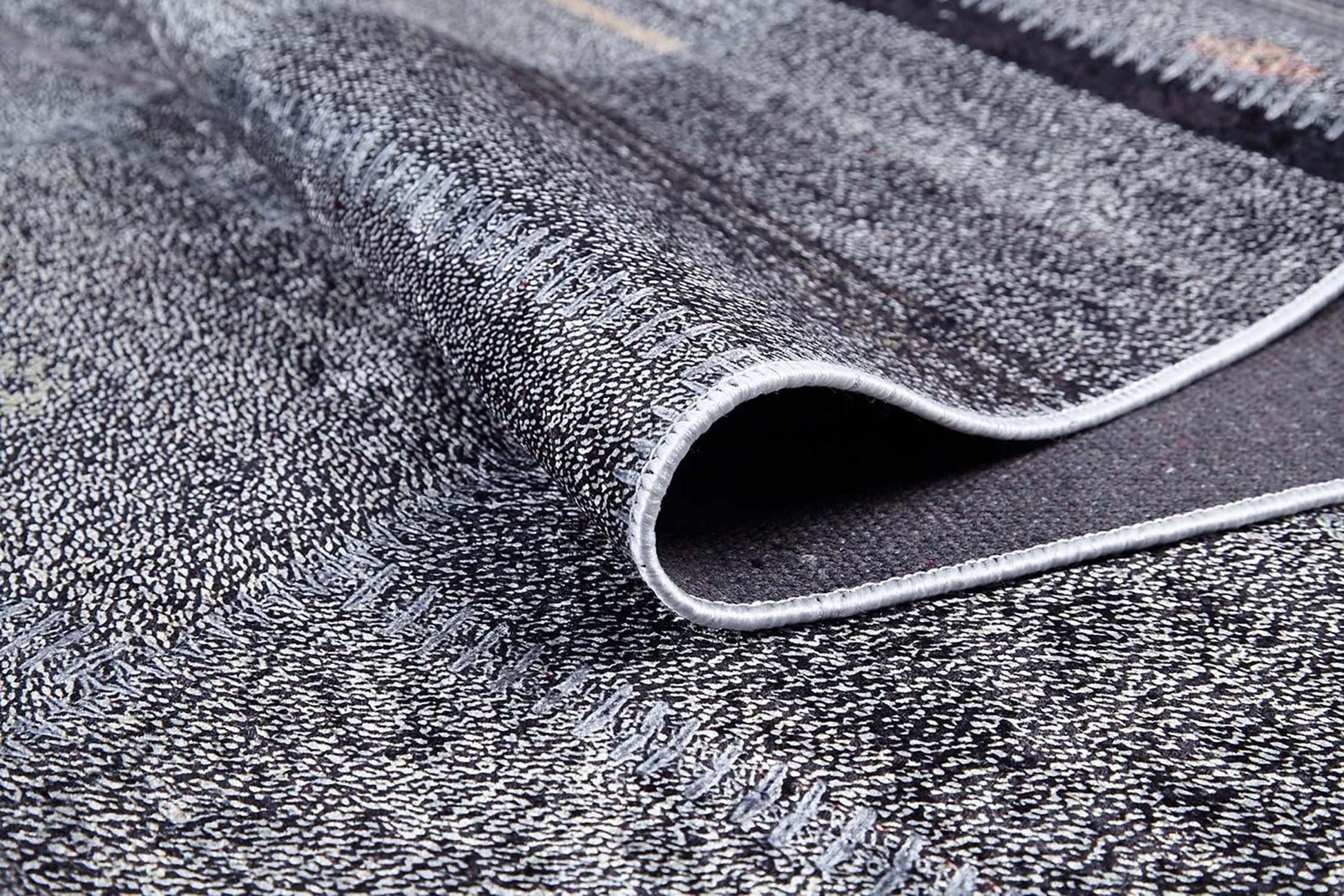 Açık Gri Siyah Çizgili Kilim Halı-Pera Halı